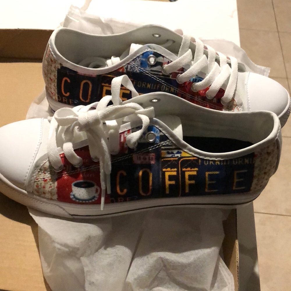 Coffee sneakers brand new